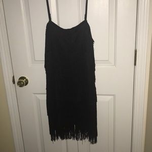 new black fringe dress